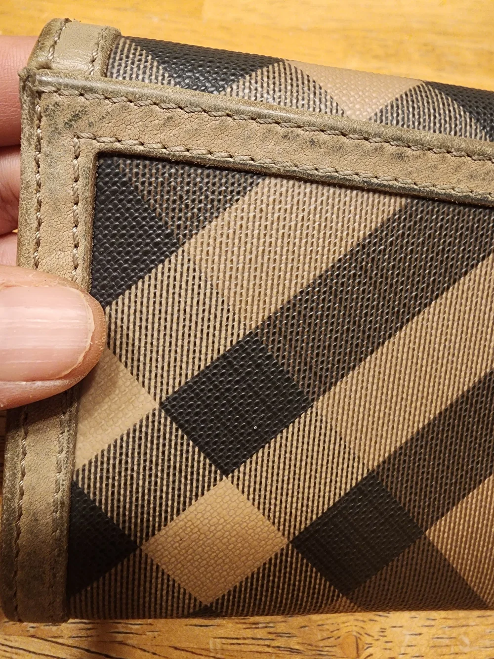 Burberry Smoked Check Continental Wallet